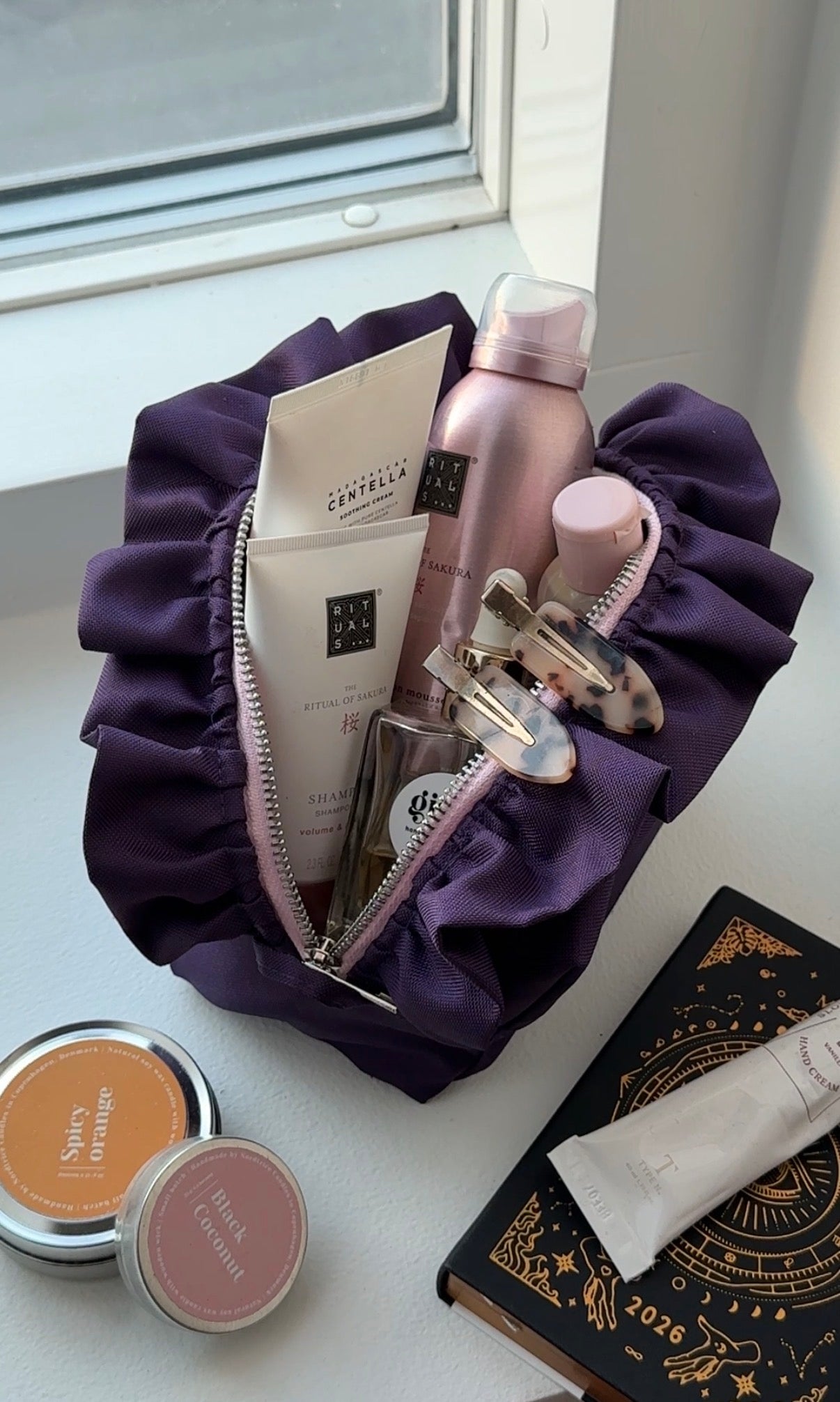 Waterproof Violet Toiletry Bag