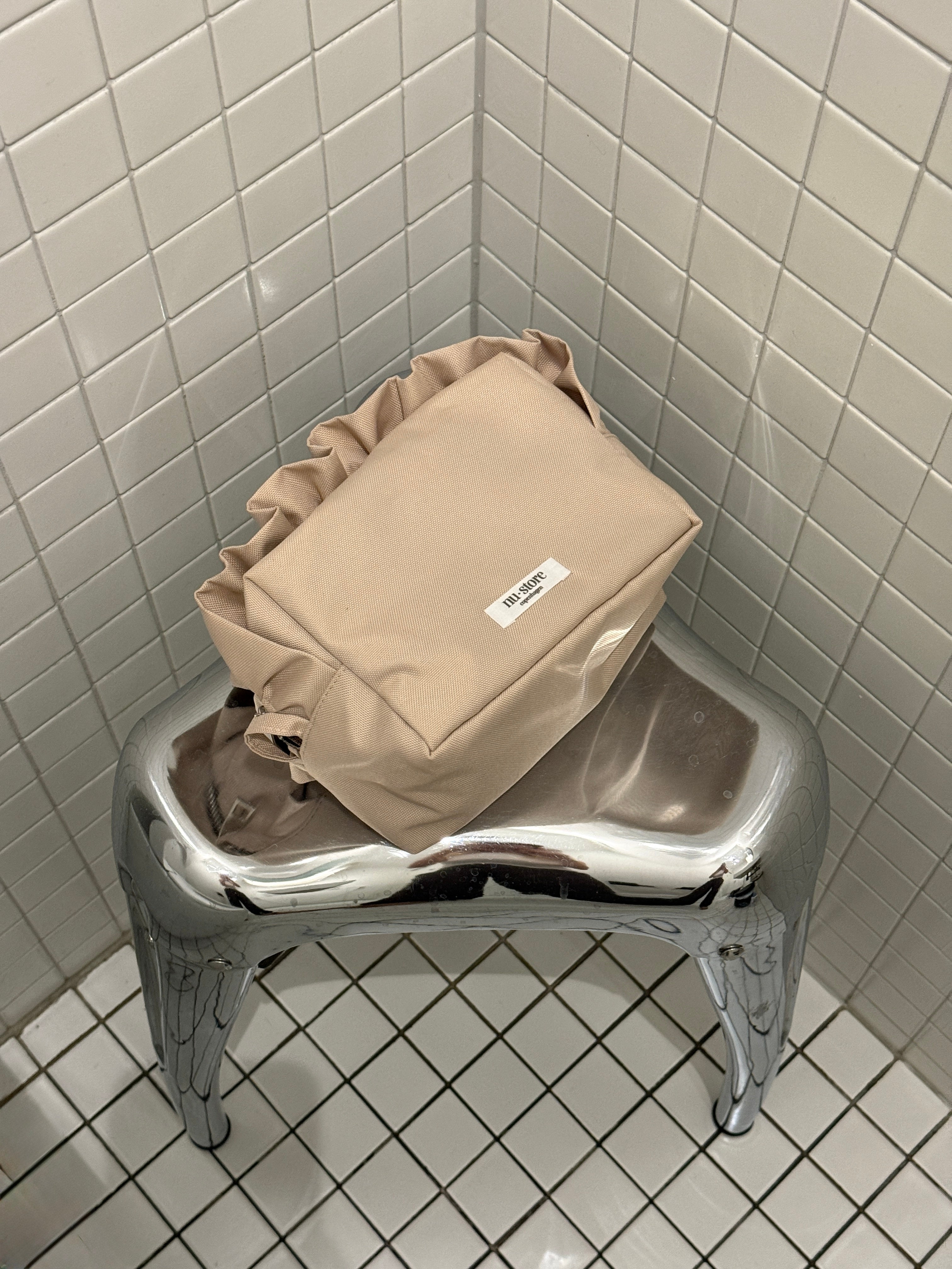 Waterproof Beige Toiletry Bag