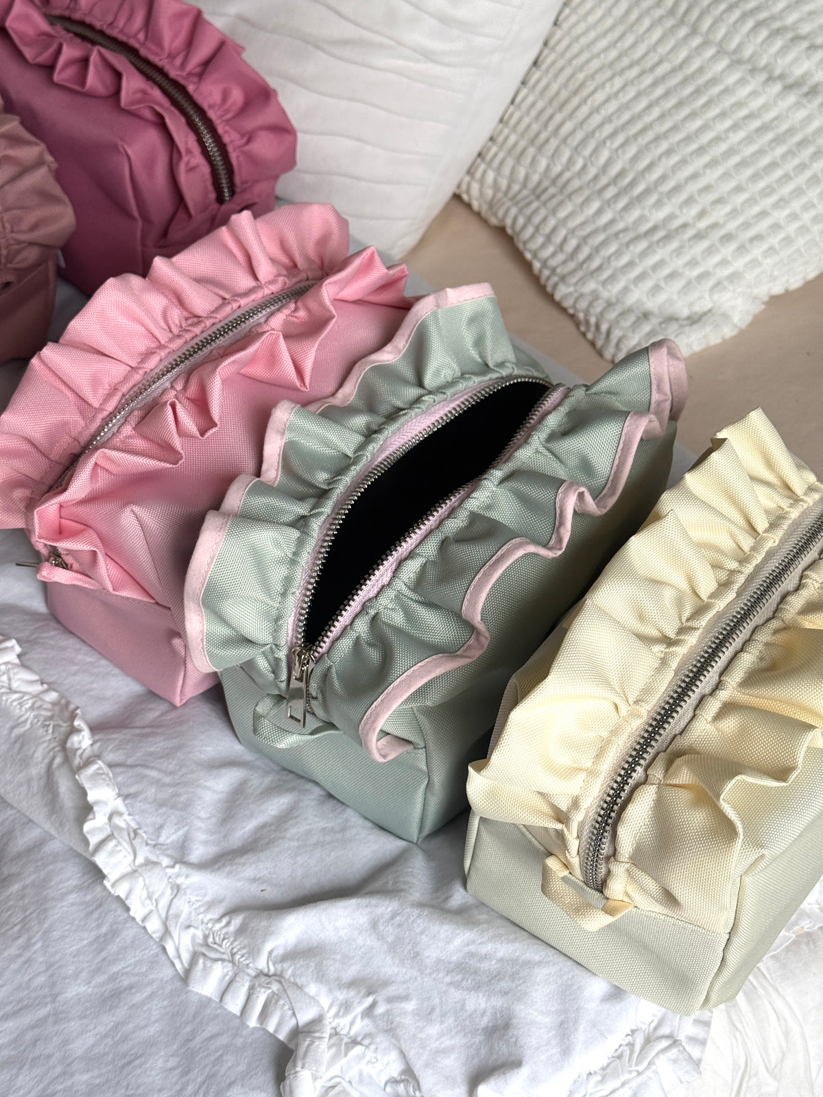 Waterproof Light Sage Baby Pink Toiletry Bag