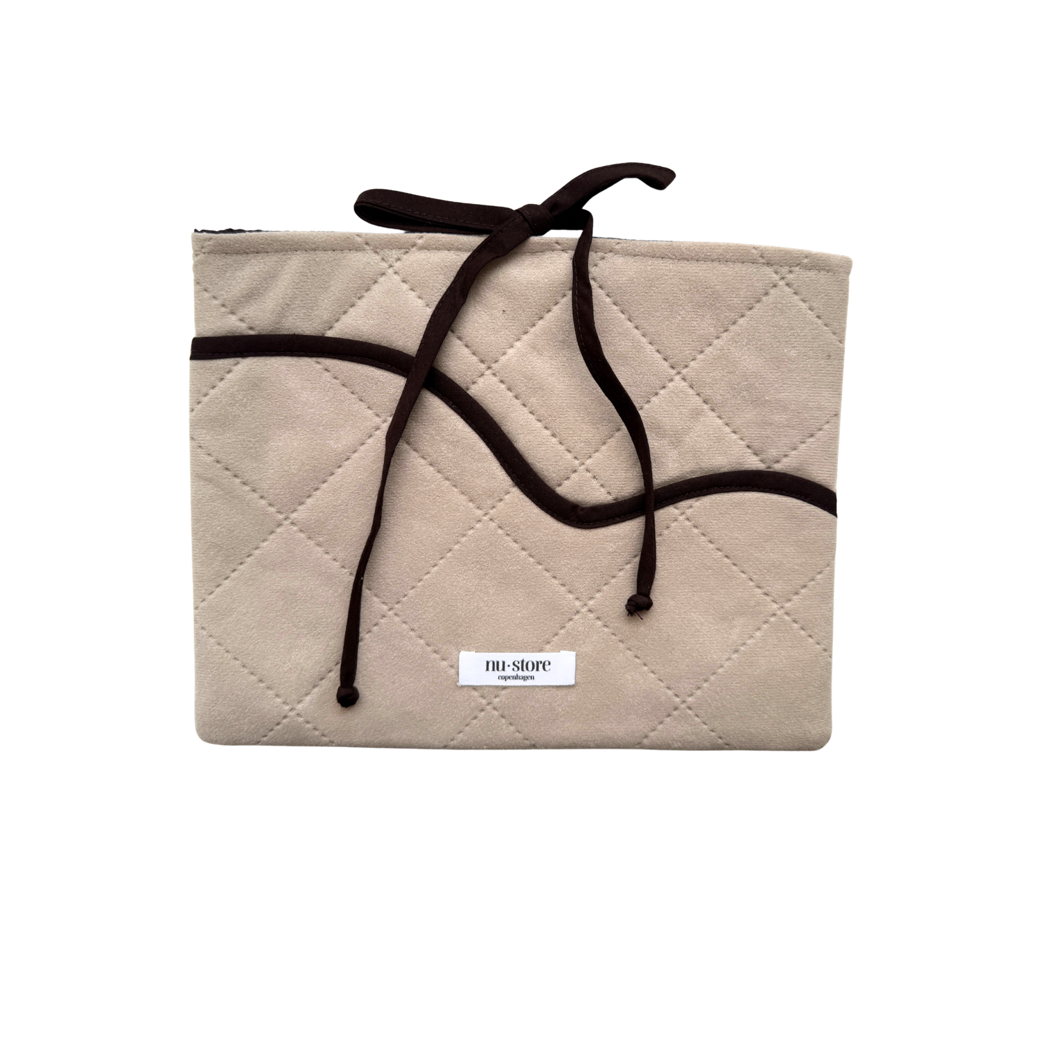 Quilted Beige Chocolate Brown Case (Sample)