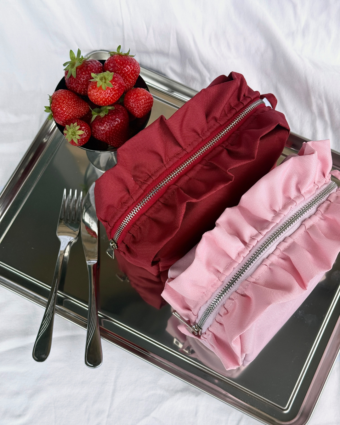 Waterproof Red Toiletry Bag