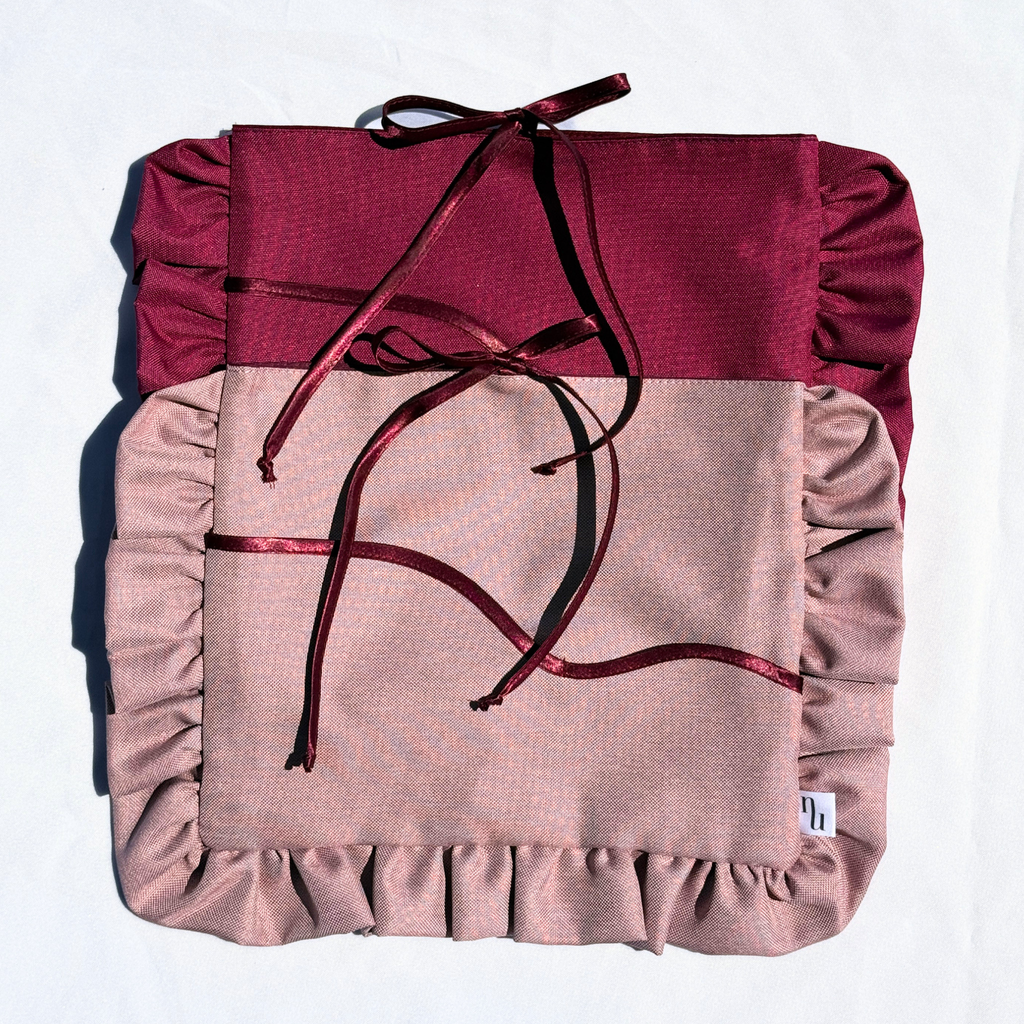Waterproof Frill Dusty Pink Burgundy Case