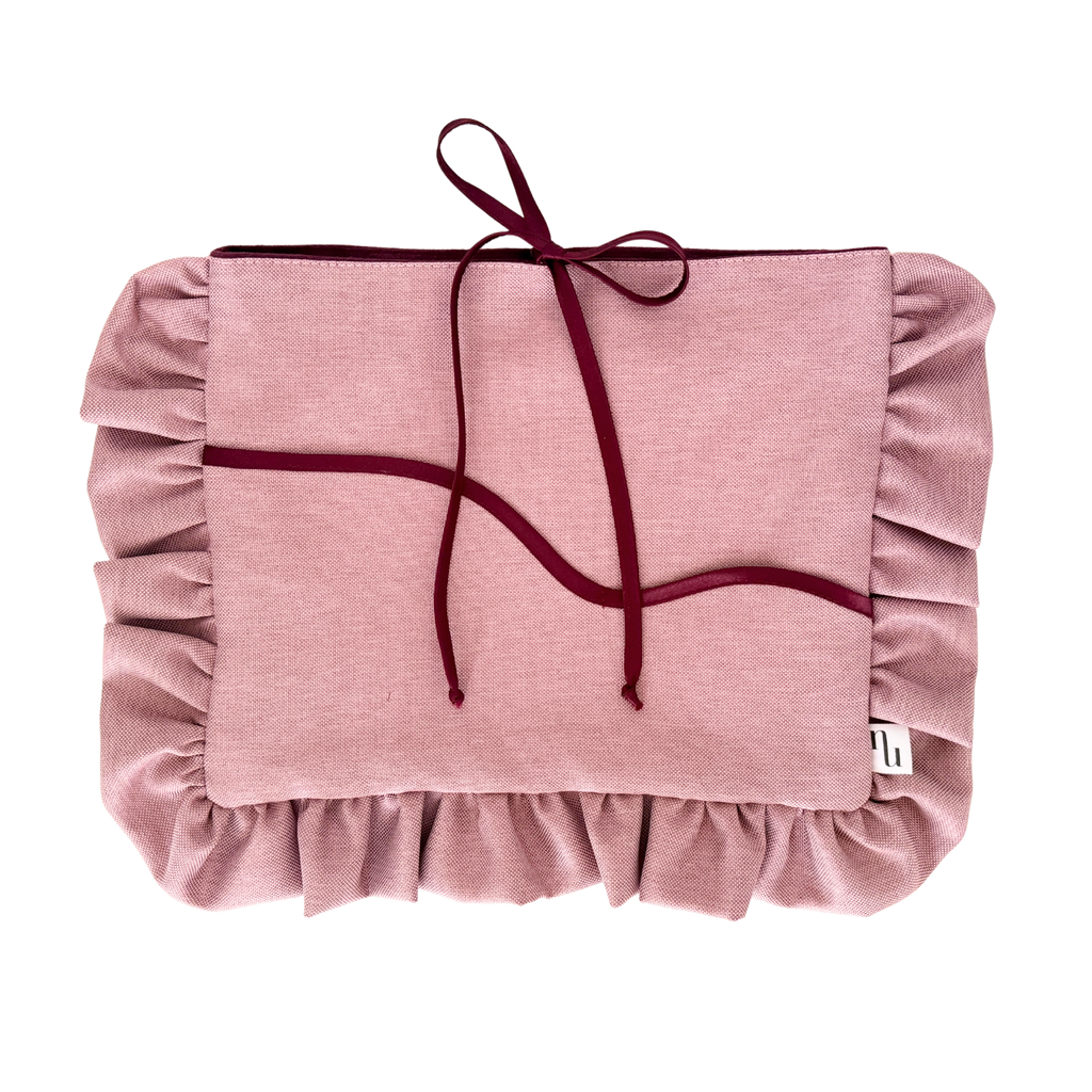 Waterproof Frill Dusty Pink Burgundy Case